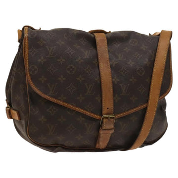 LOUIS VUITTON Monogram Saumur 35 Shoulder Bag M42254 LV Auth bs26029