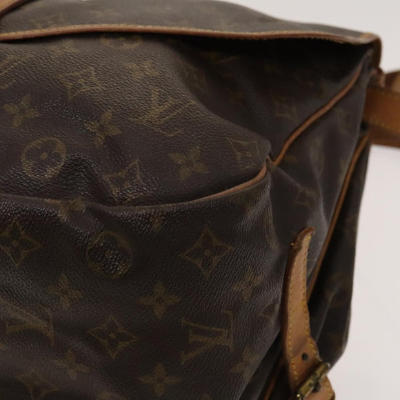LOUIS VUITTON Monogram Saumur 35 Shoulder Bag M42254 LV Auth bs26029