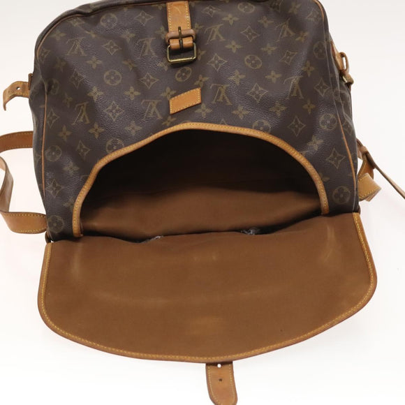 LOUIS VUITTON Monogram Saumur 35 Shoulder Bag M42254 LV Auth bs26029