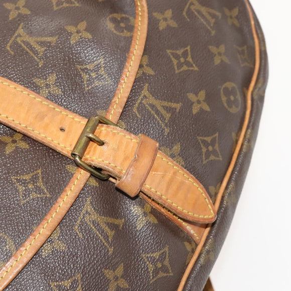 LOUIS VUITTON Monogram Saumur 35 Shoulder Bag M42254 LV Auth bs26029