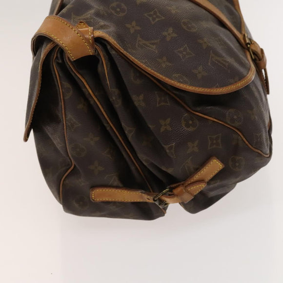 LOUIS VUITTON Monogram Saumur 35 Shoulder Bag M42254 LV Auth bs26029
