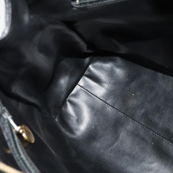 CHANEL COCO Mark Chain Shoulder Bag Caviar Skin Black Gold CC Auth bs26042