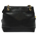 CHANEL COCO Mark Chain Shoulder Bag Caviar Skin Black Gold CC Auth bs26042-3