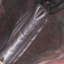 CHANEL Chain Tote Bag Coated Canvas Leather Brown Gold CC Auth bs26043-10