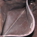 CHANEL Chain Tote Bag Coated Canvas Leather Brown Gold CC Auth bs26043-21