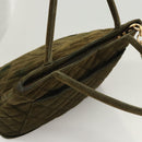 CHANEL Matelasse Reprint Tote Bag Velor Khaki CC Auth bs26044-6