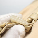 PRADA Chain Shoulder Bag Nylon Beige Silver Auth bs26049-9