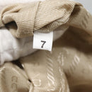 PRADA Chain Shoulder Bag Nylon Beige Silver Auth bs26049-11