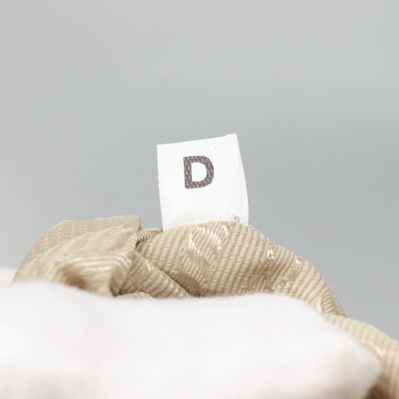 PRADA Chain Shoulder Bag Nylon Beige Silver Auth bs26049