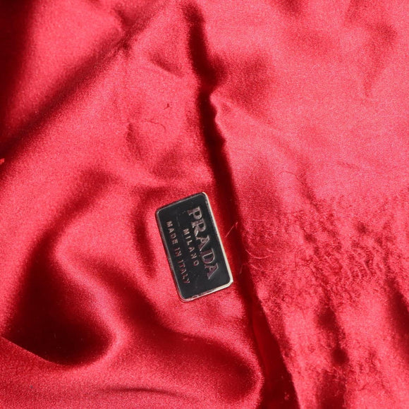 PRADA Pillow Set Silk 2Set Black Auth bs26057