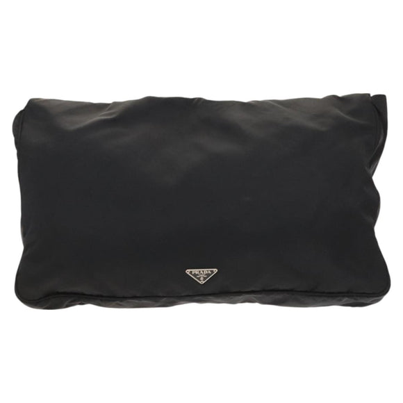 PRADA Pillow Set Silk 2Set Black Auth bs26057