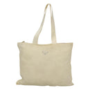 PRADA Tote Bag Nylon Cream Silver Auth bs26062-13