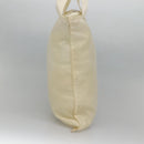 PRADA Tote Bag Nylon Cream Silver Auth bs26062-3