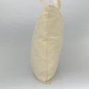 PRADA Tote Bag Nylon Cream Silver Auth bs26062-4
