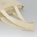PRADA Tote Bag Nylon Cream Silver Auth bs26062-7