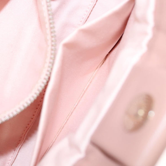 VALENTINO Clutch Bag Leather Pink Gold Auth bs26076