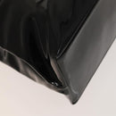Salvatore Ferragamo Gancini Tote Bag Enamel Black Auth bs26078-14