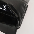 Salvatore Ferragamo Gancini Tote Bag Enamel Black Auth bs26078-15