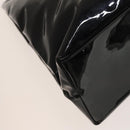 Salvatore Ferragamo Gancini Tote Bag Enamel Black Auth bs26078-16