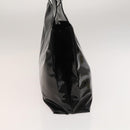 Salvatore Ferragamo Gancini Tote Bag Enamel Black Auth bs26078-4