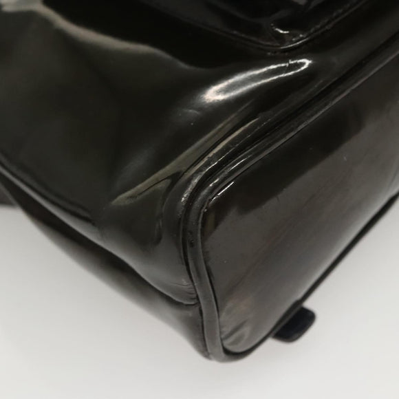 GUCCI Bamboo Backpack Enamel Navy Gold 003 2058 0030 Auth bs26080