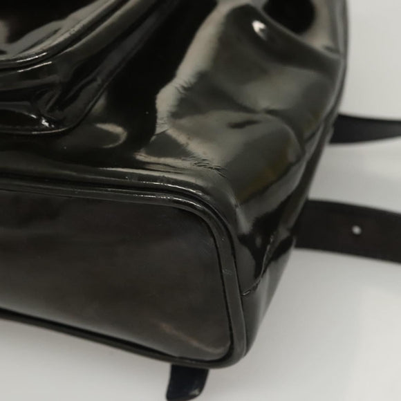 GUCCI Bamboo Backpack Enamel Navy Gold 003 2058 0030 Auth bs26080