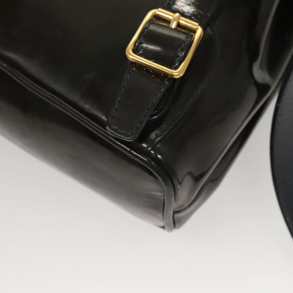 GUCCI Bamboo Backpack Enamel Navy Gold 003 2058 0030 Auth bs26080
