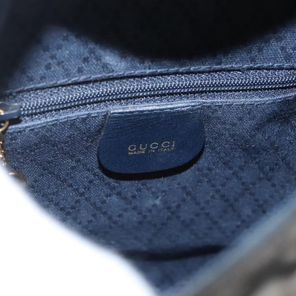 GUCCI Bamboo Backpack Enamel Navy Gold 003 2058 0030 Auth bs26080