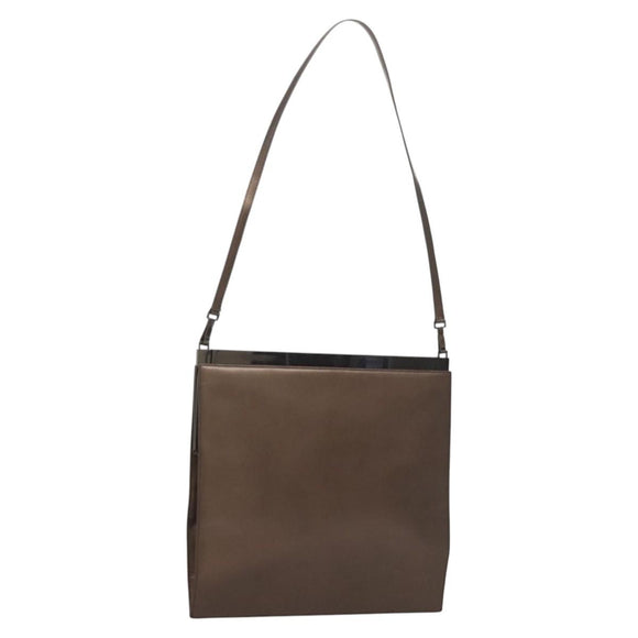 GUCCI Shoulder Bag Leather Outlet Brown 004 0406 0492 Auth bs26083