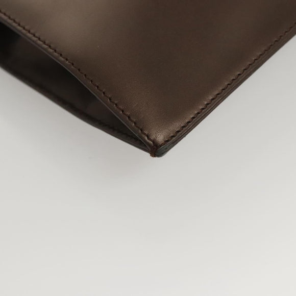 GUCCI Shoulder Bag Leather Outlet Brown 004 0406 0492 Auth bs26083