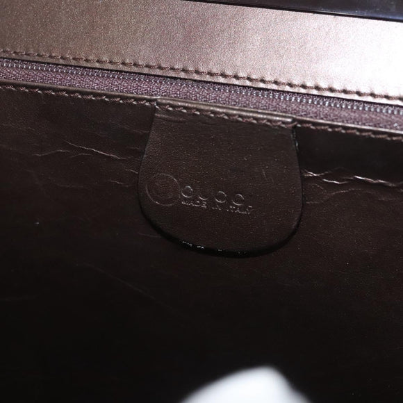 GUCCI Shoulder Bag Leather Outlet Brown 004 0406 0492 Auth bs26083