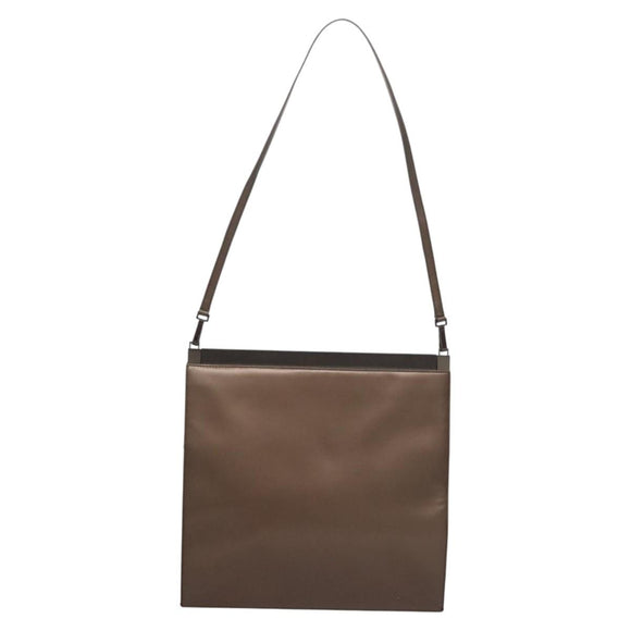 GUCCI Shoulder Bag Leather Outlet Brown 004 0406 0492 Auth bs26083