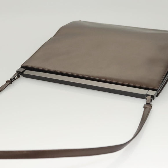 GUCCI Shoulder Bag Leather Outlet Brown 004 0406 0492 Auth bs26083