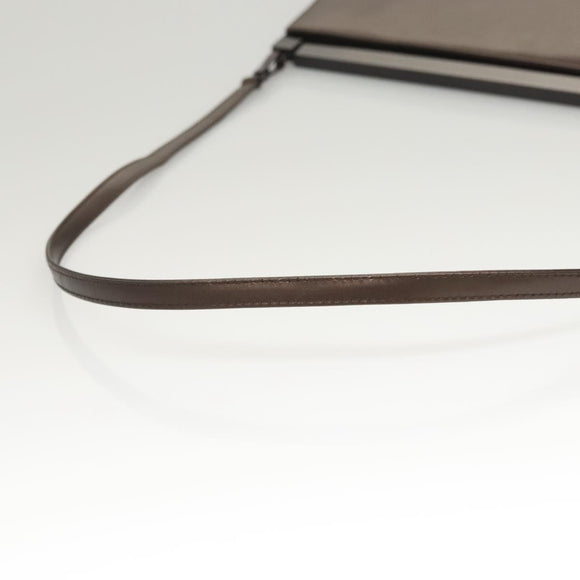 GUCCI Shoulder Bag Leather Outlet Brown 004 0406 0492 Auth bs26083