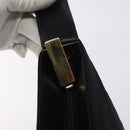 Salvatore Ferragamo Shoulder Bag Canvas Black Gold Auth bs26089-10