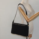 Salvatore Ferragamo Shoulder Bag Canvas Black Gold Auth bs26089-21