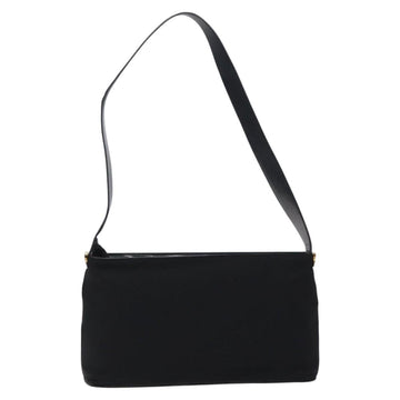 Salvatore Ferragamo Shoulder Bag Canvas Black Gold Auth bs26089 - 0