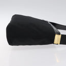 Salvatore Ferragamo Shoulder Bag Canvas Black Gold Auth bs26089-3