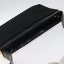 Salvatore Ferragamo Shoulder Bag Canvas Black Gold Auth bs26089-6