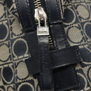 Salvatore Ferragamo Shoulder Bag Canvas Navy Silver Auth bs26091-10