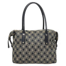 Salvatore Ferragamo Shoulder Bag Canvas Navy Silver Auth bs26091-13