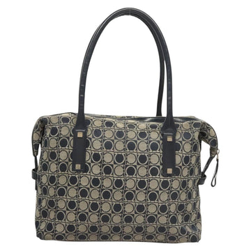 Salvatore Ferragamo Shoulder Bag Canvas Navy Silver Auth bs26091 - 0