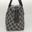 Salvatore Ferragamo Shoulder Bag Canvas Navy Silver Auth bs26091-3