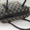 Salvatore Ferragamo Shoulder Bag Canvas Navy Silver Auth bs26091-6