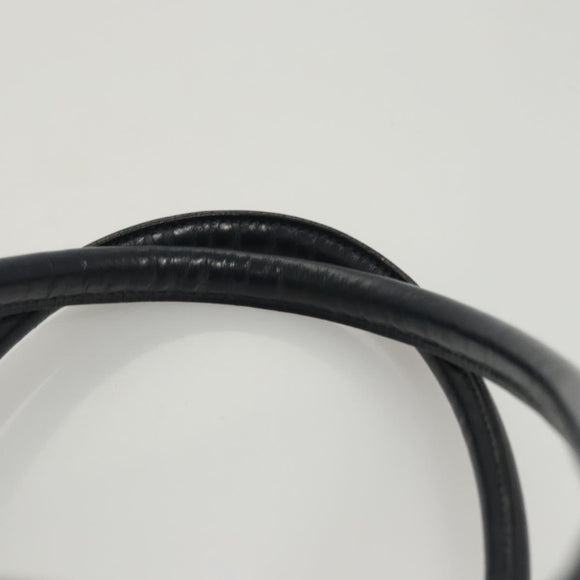 Salvatore Ferragamo Shoulder Bag Canvas Navy Silver Auth bs26091