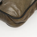 Chloe Body Bag Leather Khaki Silver Auth bs26092-15
