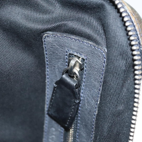 Chloe Body Bag Leather Khaki Silver Auth bs26092