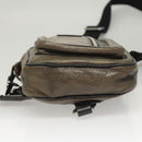 Chloe Body Bag Leather Khaki Silver Auth bs26092-3