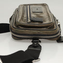 Chloe Body Bag Leather Khaki Silver Auth bs26092-4