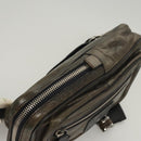 Chloe Body Bag Leather Khaki Silver Auth bs26092-6